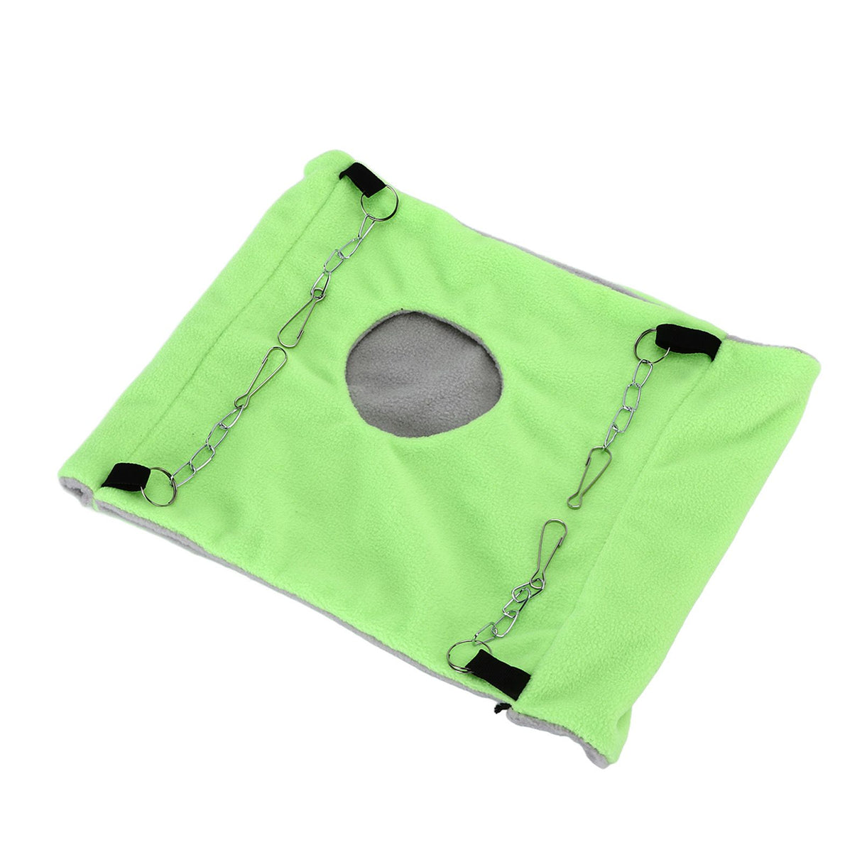 Bird Warm Nest Thermal Plush Cage Hanging Bed Hamster Double Layer Hammock for Winter Cold WeatherGreen