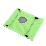 Bird Warm Nest Thermal Plush Cage Hanging Bed Hamster Double Layer Hammock for Winter Cold WeatherGreen - Side View