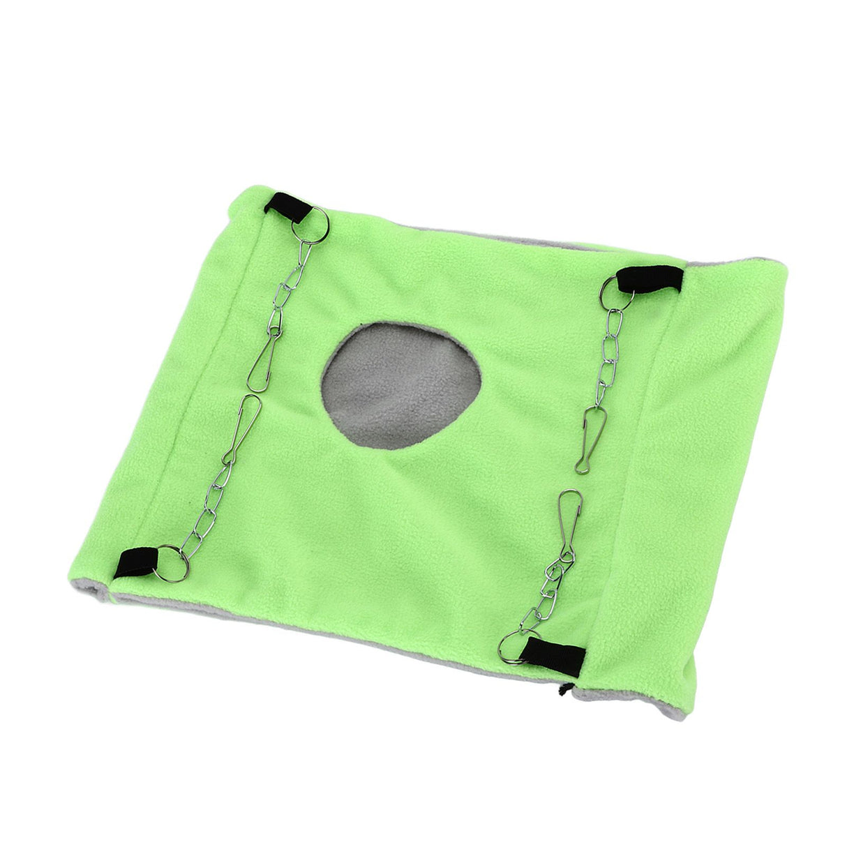 Bird Warm Nest Thermal Plush Cage Hanging Bed Hamster Double Layer Hammock for Winter Cold WeatherGreen