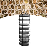 8 Layer Hanging Herb Buds Dry Net Detachable Collapsible Mesh Hydroponics Plant Drying Rack Net