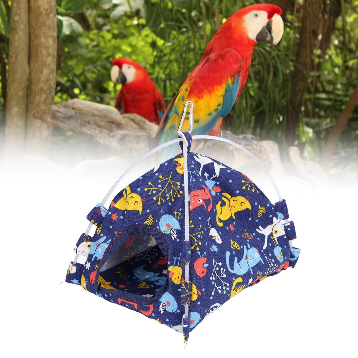 Bird Bed Hook Design Save Space Foldable Portable Soft Comfortable Hangable Bird Tent for Home Travelling