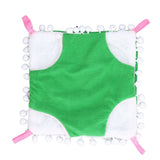 Small Pet Cage Hammock Parrot Warm Hanging Hammock Bird Nest Hut Bed for Hamsters Sugar Gliders Golden HamsterL Green - Front View