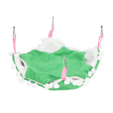 Small Pet Cage Hammock Parrot Warm Hanging Hammock Bird Nest Hut Bed for Hamsters Sugar Gliders Golden HamsterL Green - 45-Degree Angle