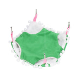 Small Pet Cage Hammock Parrot Warm Hanging Hammock Bird Nest Hut Bed for Hamsters Sugar Gliders Golden HamsterL Green - Extra Image