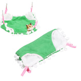 Small Pet Cage Hammock Parrot Warm Hanging Hammock Bird Nest Hut Bed for Hamsters Sugar Gliders Golden HamsterL Green - Extra Image