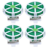 4pcs Plant Ties 50 Meters Green Twist Ties Wire with Built in Cutter for Garden Courtyard Indoor Plants Support Fixing - Low Angle