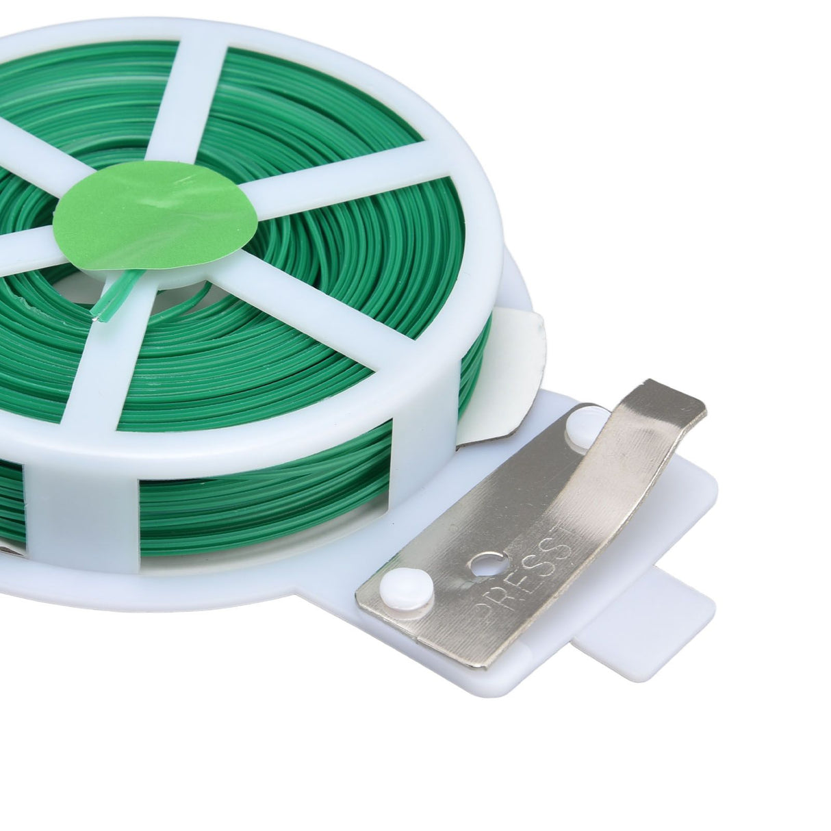 4pcs Plant Ties 50 Meters Green Twist Ties Wire with Built in Cutter for Garden Courtyard Indoor Plants Support Fixing