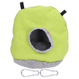 Warm Birdhouse Round Shape Soft Plush Save Space Easy Clean Safety Parrots HouseGreen
