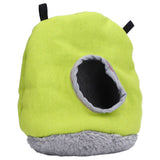 Warm Birdhouse Round Shape Soft Plush Save Space Easy Clean Safety Parrots HouseGreen