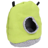 Warm Birdhouse Round Shape Soft Plush Save Space Easy Clean Safety Parrots HouseGreen - Top-Down View