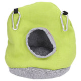Warm Birdhouse Round Shape Soft Plush Save Space Easy Clean Safety Parrots HouseGreen - Rear View