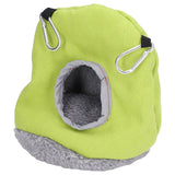 Warm Birdhouse Round Shape Soft Plush Save Space Easy Clean Safety Parrots HouseGreen