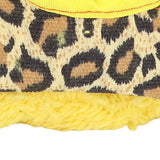 Warm Birdhouse Round Shape Soft Plush Save Space Easy Clean Safety Parrots HouseLeopard Print - Extra Image