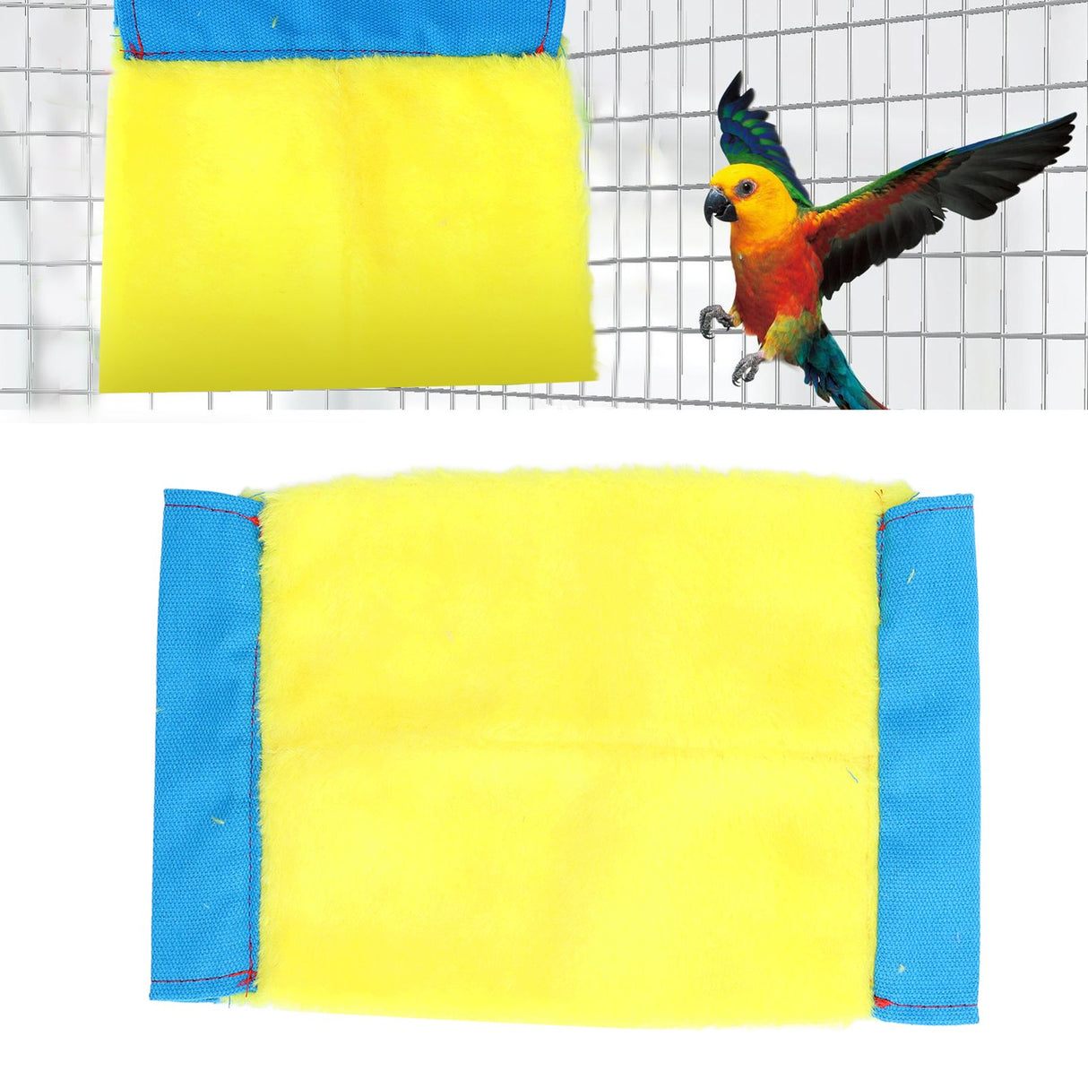 Bird Bed Chinchilla Honey Glider Flying Parrot Portable Soft Warm Hanging Hammock NestYellow