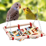 Bird Game Bed Hook Design Save Space Foldable Portable Soft Comfortable Hangable Parakeet Hammock for Home Travelling