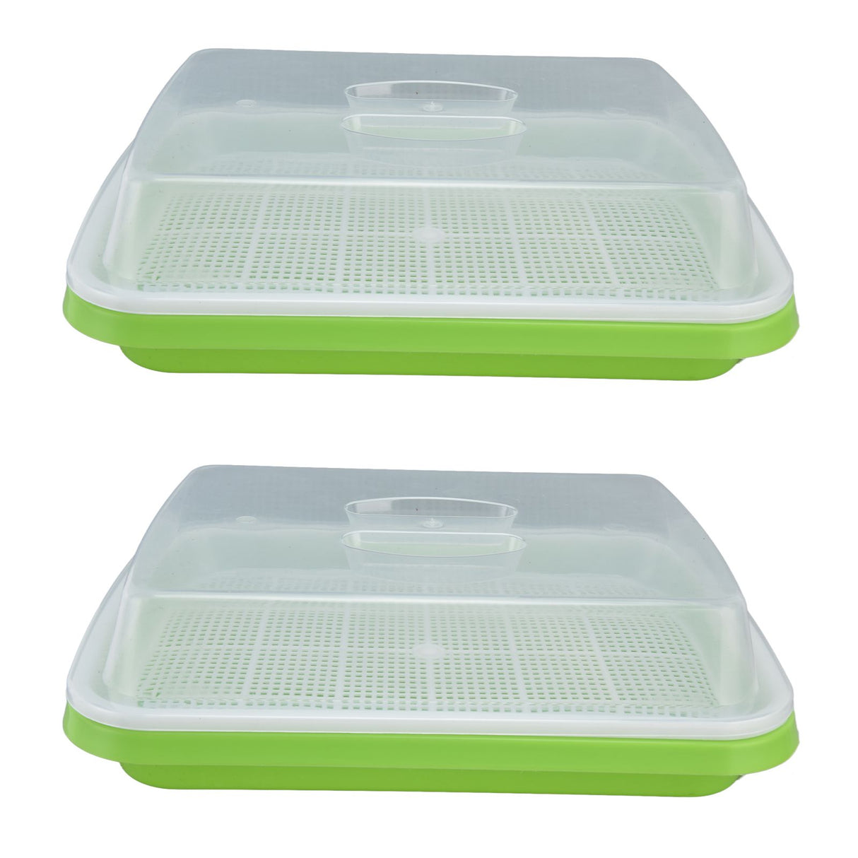 Sprouting Tray Transparent Lid Dense Small Holes Fine Workmanship Plastic Material Seed Sprouter
