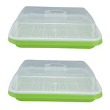 Sprouting Tray Transparent Lid Dense Small Holes Fine Workmanship Plastic Material Seed Sprouter
