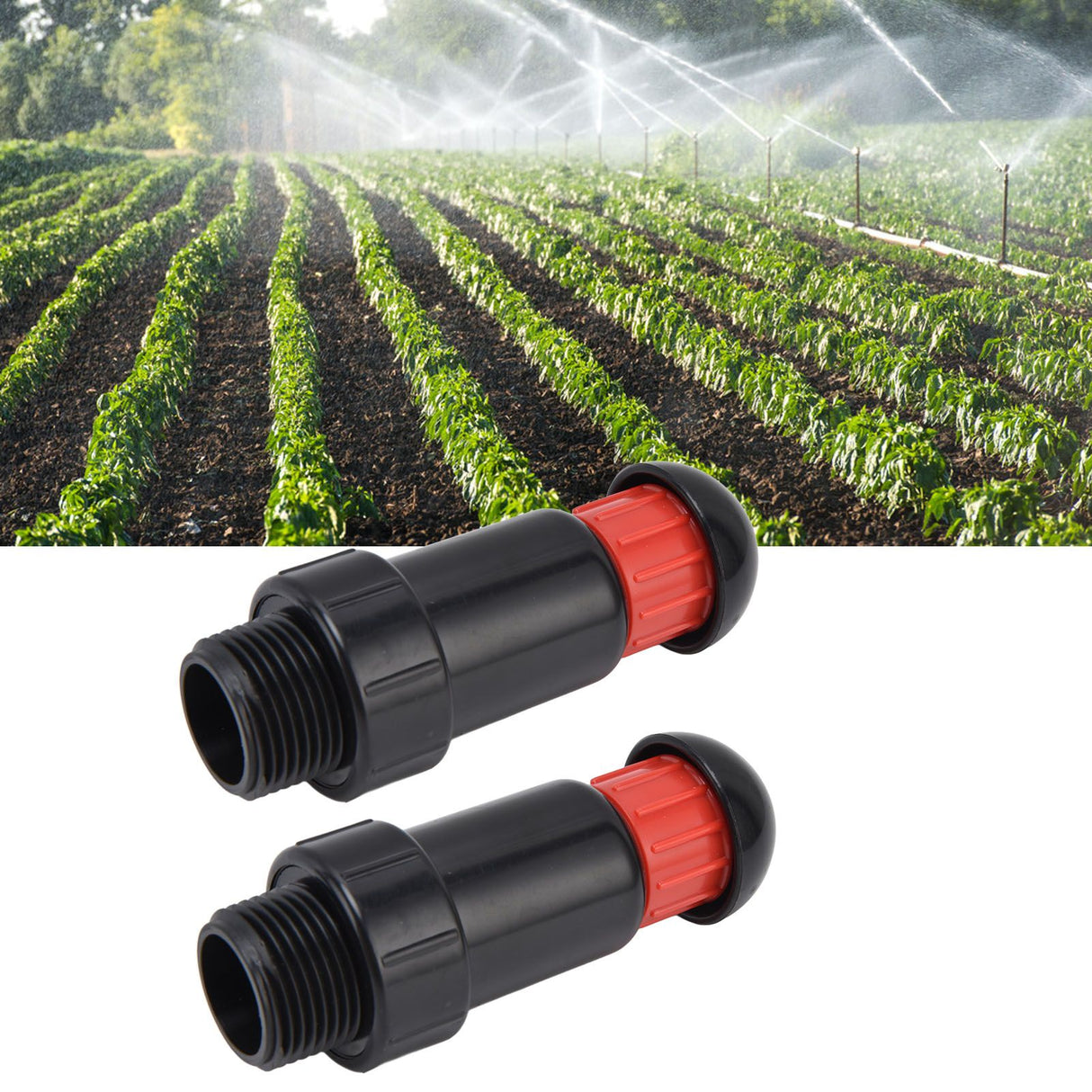 2Pcs Irrigation Exhaust Valve External Thread G3 / 4 Easy Use Good Sealing Automatic Intake Valve