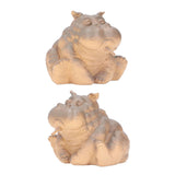 Hippo Decor Hippo Appearance Fine Workmanship Resin Material Small Volume Pond Spitters