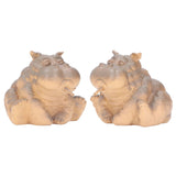 Hippo Decor Hippo Appearance Fine Workmanship Resin Material Small Volume Pond Spitters
