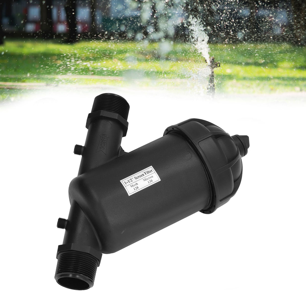 120 Mesh Drip Filter G1‑1/2 Male Thread Disc Filter for Gardening Agriculture Greenhouse Irrigation
