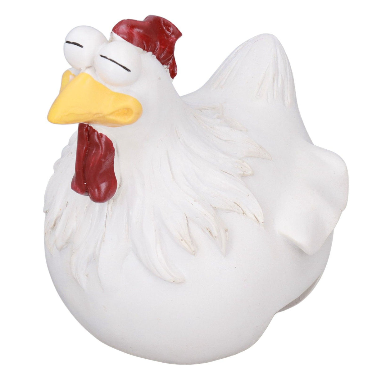 Big Eye Chicken Ornaments Funny Chicken Statues for Garden Stairs Farm Patio BackyardA