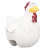 Big Eye Chicken Ornaments Funny Chicken Statues for Garden Stairs Farm Patio BackyardA