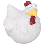 Big Eye Chicken Ornaments Funny Chicken Statues for Garden Stairs Farm Patio BackyardA