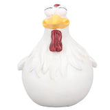 Big Eye Chicken Ornaments Funny Chicken Statues for Garden Stairs Farm Patio BackyardA - Close-Up Angle