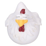 Big Eye Chicken Ornaments Funny Chicken Statues for Garden Stairs Farm Patio BackyardA