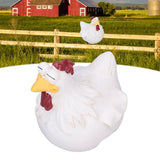 Big Eye Chicken Ornaments Funny Chicken Statues for Garden Stairs Farm Patio BackyardA - Extra Image
