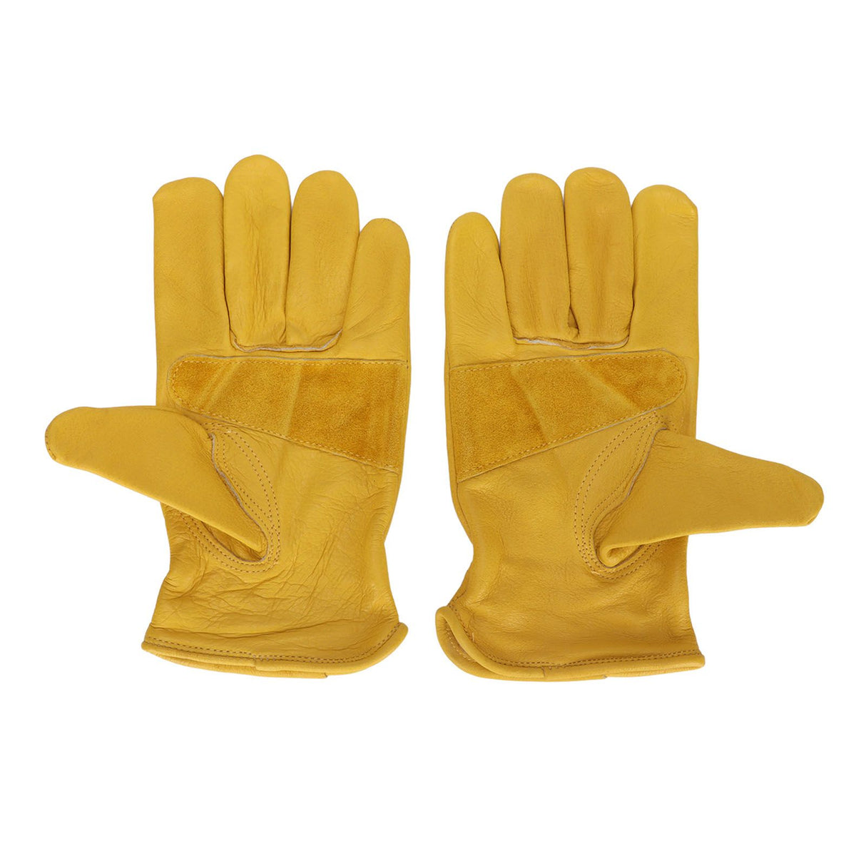 Garden Cowhide Gloves Wear Resistance Full Finger Leather Gloves for Outdoor CyclingM