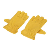 Garden Cowhide Gloves Wear Resistance Full Finger Leather Gloves for Outdoor CyclingM - Extra Image