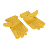 Garden Cowhide Gloves Wear Resistance Full Finger Leather Gloves for Outdoor CyclingM