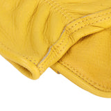 Garden Cowhide Gloves Wear Resistance Full Finger Leather Gloves for Outdoor CyclingM