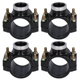 4 Sets Water Drain Saddle Plastic Pipe Additional Quick Connector Tee Kit G1 Female Thread - Front View