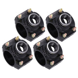 4 Sets Water Drain Saddle Plastic Pipe Additional Quick Connector Tee Kit G1 Female Thread