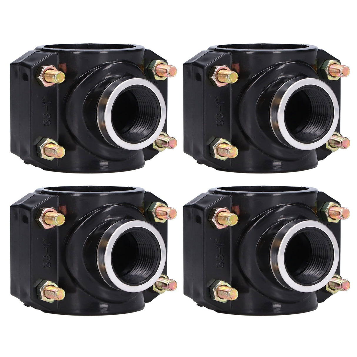 4 Sets Water Drain Saddle Plastic Pipe Additional Quick Connector Tee Kit G1 Female Thread