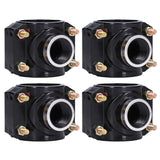 4 Sets Water Drain Saddle Plastic Pipe Additional Quick Connector Tee Kit G1 Female Thread