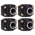 4 Sets Water Drain Saddle Plastic Pipe Additional Quick Connector Tee Kit G1 Female Thread