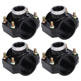 4 Sets Water Drain Saddle Plastic Pipe Additional Quick Connector Tee Kit G1 Female Thread - Rear View
