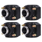 4 Sets Water Drain Saddle Plastic Pipe Additional Quick Connector Tee Kit G1 Female Thread