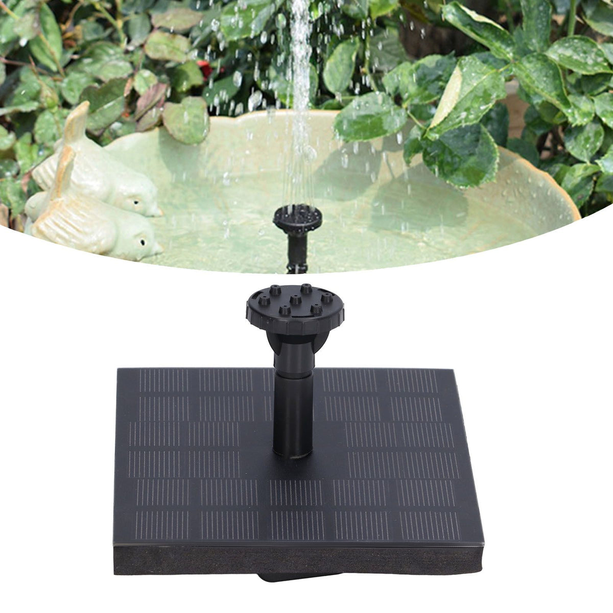 Solar Water Pump Monocrystalline Silicon Square Floating Outdoor Waterscape Fountain 7V 1.4W