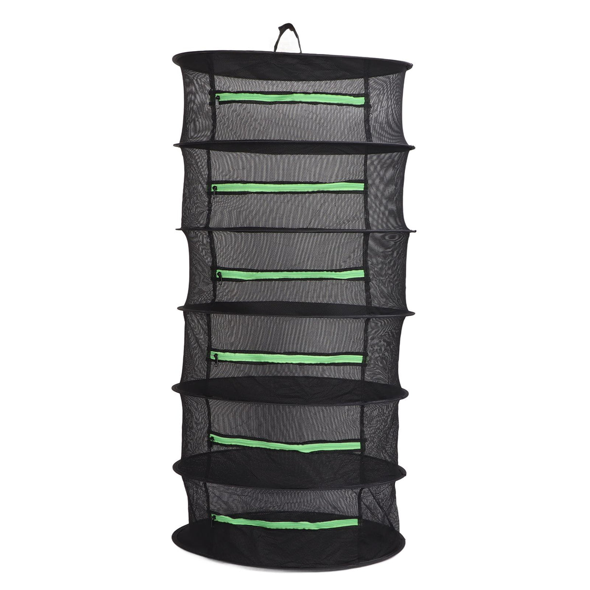Herb Drying Rack Breathable Mesh Hanging Foldable Dryer with Zippers Ring for Garden Plant