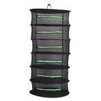 Herb Drying Rack Breathable Mesh Hanging Foldable Dryer with Zippers Ring for Garden Plant