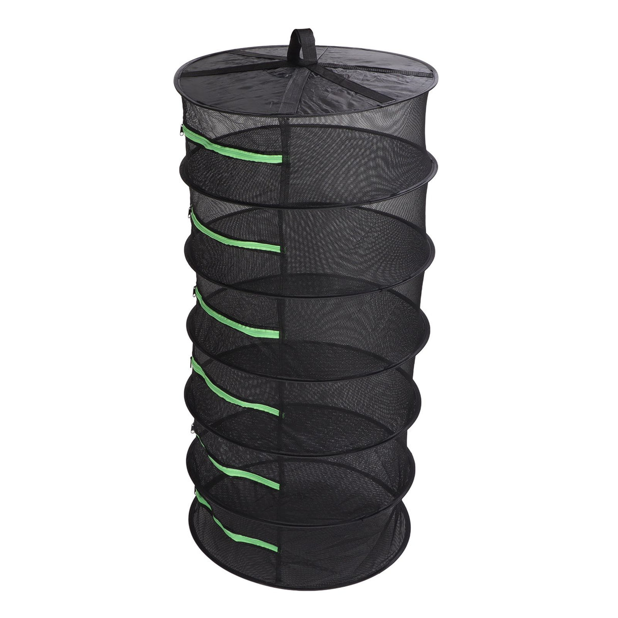 Herb Drying Rack Breathable Mesh Hanging Foldable Dryer with Zippers Ring for Garden Plant