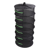 Herb Drying Rack Breathable Mesh Hanging Foldable Dryer with Zippers Ring for Garden Plant