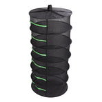 Herb Drying Rack Breathable Mesh Hanging Foldable Dryer with Zippers Ring for Garden Plant
