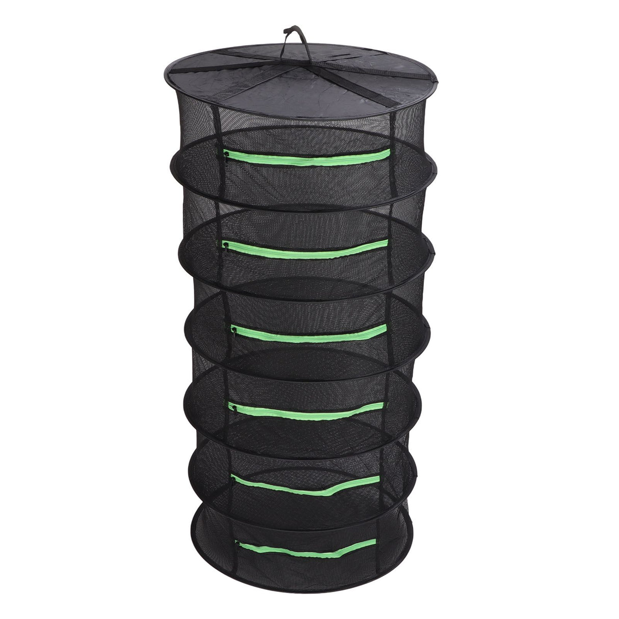 Herb Drying Rack Breathable Mesh Hanging Foldable Dryer with Zippers Ring for Garden Plant