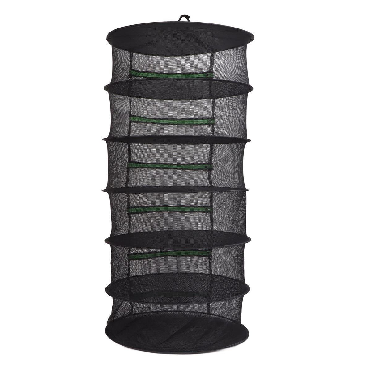 Herb Drying Rack Breathable Mesh Hanging Foldable Dryer with Zippers Ring for Garden Plant